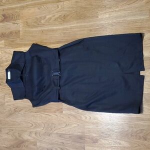 Calvin Klein Sleeveless Belted Black Dress Womens Size 6 Knee Length